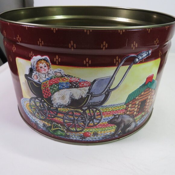 Childhood Memories Tom Sturgis Pretzels 14 oz Metal Tin Empty - Picture 4 of 12